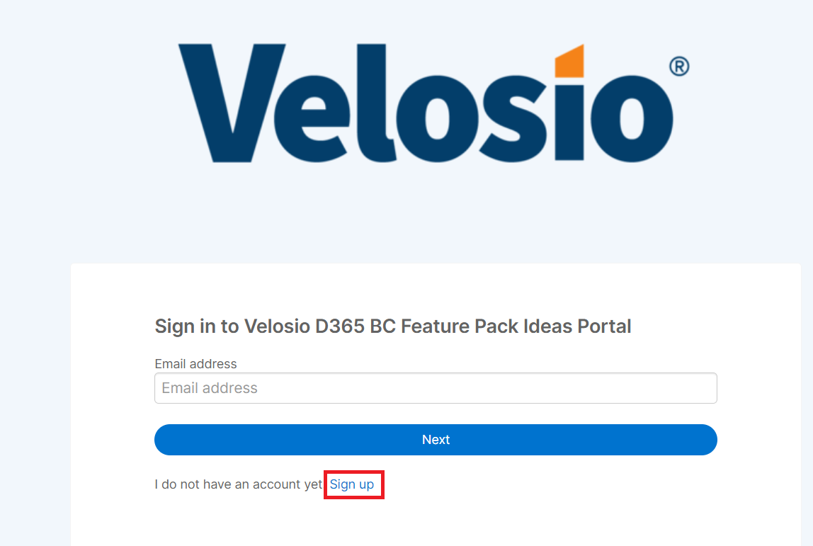 Velosio D365 BC Feature Pack Aha! Ideas Portal