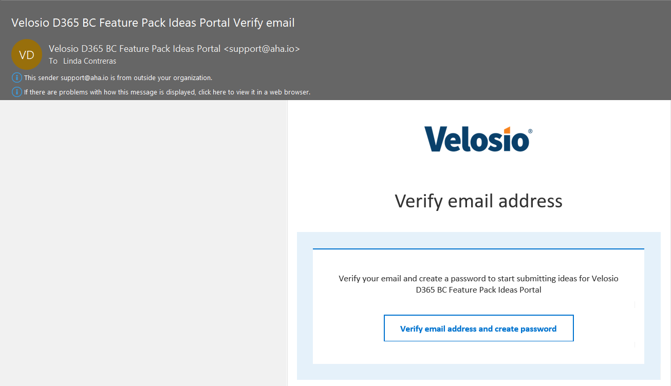 Velosio D365 BC Feature Pack Aha! Ideas Portal