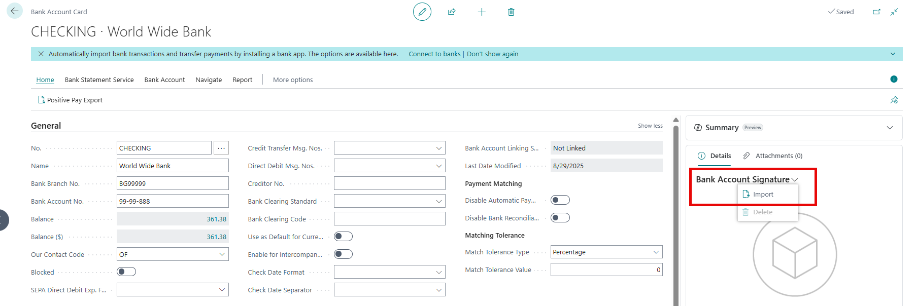 Add Check Signature Process